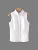 Korean Style Polo Collar Women's Sleeveless Cotton Vest - Spring/Autumn/Winter Collection