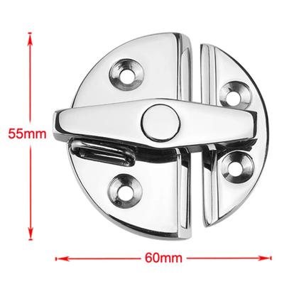 Loquet de porte de bateau en acier inoxydable 316 180° Serrure de placard marin Loquet rond à torsion Matériel marin pour navire yacht