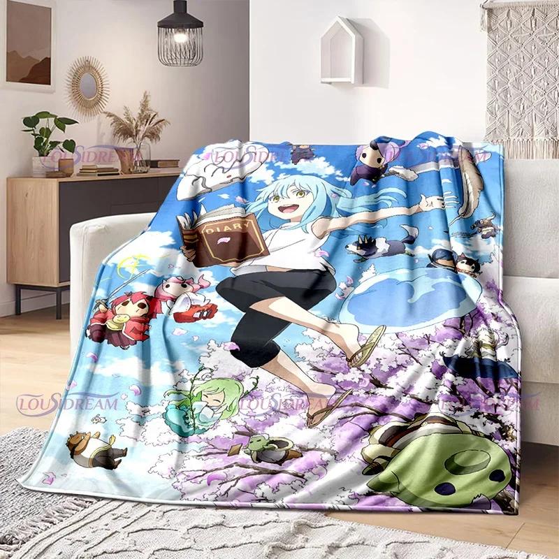 That Time I Got Reincarnated As A Slime Blankets Anime Cartoon Rimuru Tempest Blankets Home Flannel Blanket Sofa Throw Blanket