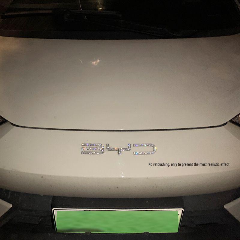 BYD Qin Yuan Dolphin Seal Destroyer Emblem Rhinestone Car Sticker