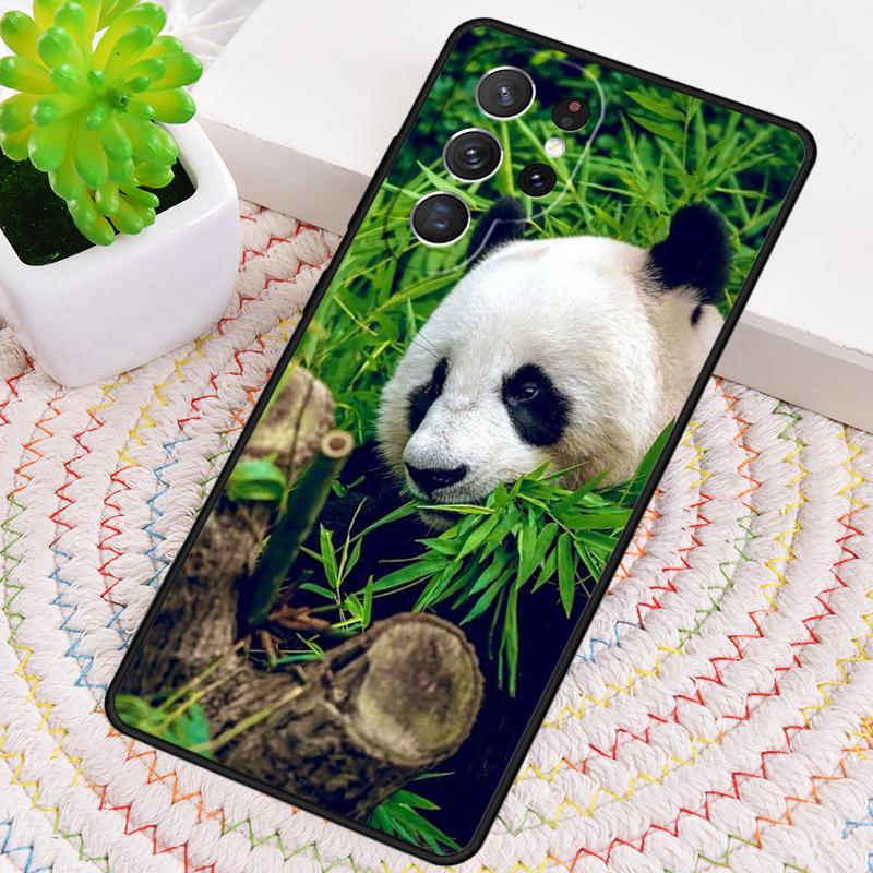Panda Animal Cute Bear Silicone Phone Case For Samsung Galaxy note 10 pro S26 S25 S24 S23 S22 S21 Plus S25Ultra Capa Cover