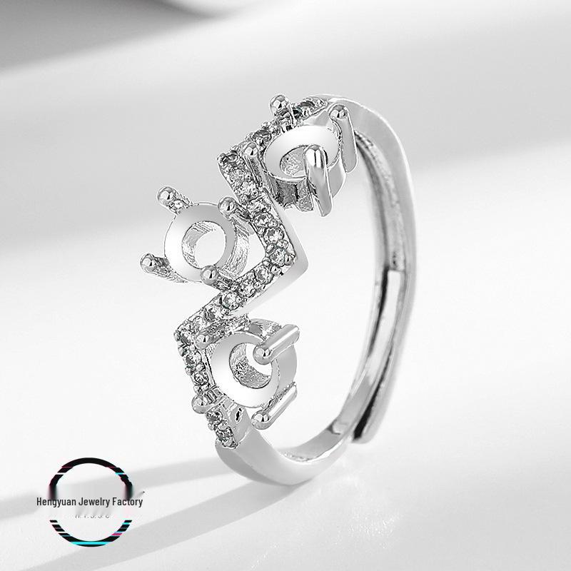 

Elegant Women s Ring with 3 Round 4mm Emerald Stones in 925 Silver Setting Adjustable Open Size