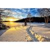 Sunset Mountains Sky Posters Sea Landscape Canvas Painting Natural Scenery Wall Art Pictures Living Room Home Decor Gift Poster