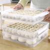 Réfrigérateur domestique plastique multicouche Boîte alimentaire raviolis brioches boîte de stockage pour aliments surgelés mx6211459