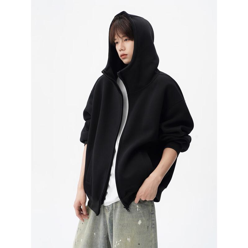 QOTRIOCK Unisex Heavyweight Hooded Cardigan