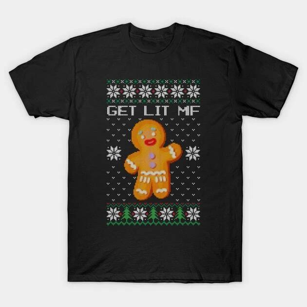 Ugly Sweater - Lets Get Lit Mf Made in Australia T-Shirt 3XL