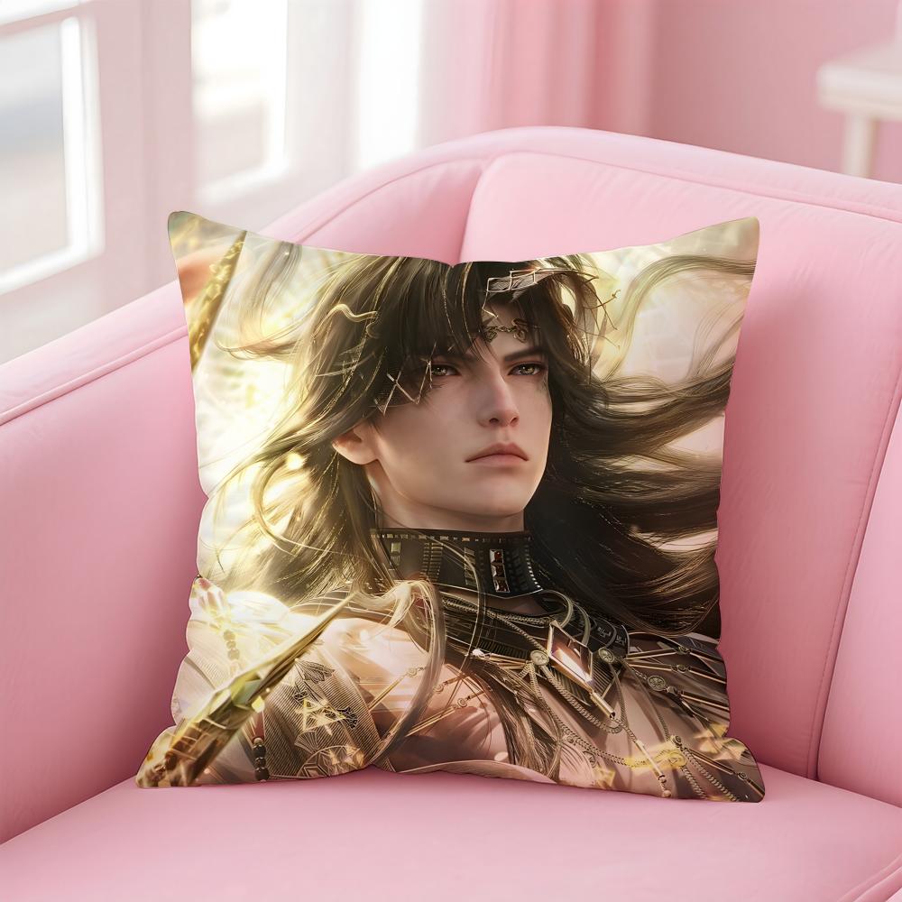 Simple Daily Life LLove and Deepspace GAM ICONS Cushion Cover Linen Pillowcase Cover Soft Decor for Sofa Home Room