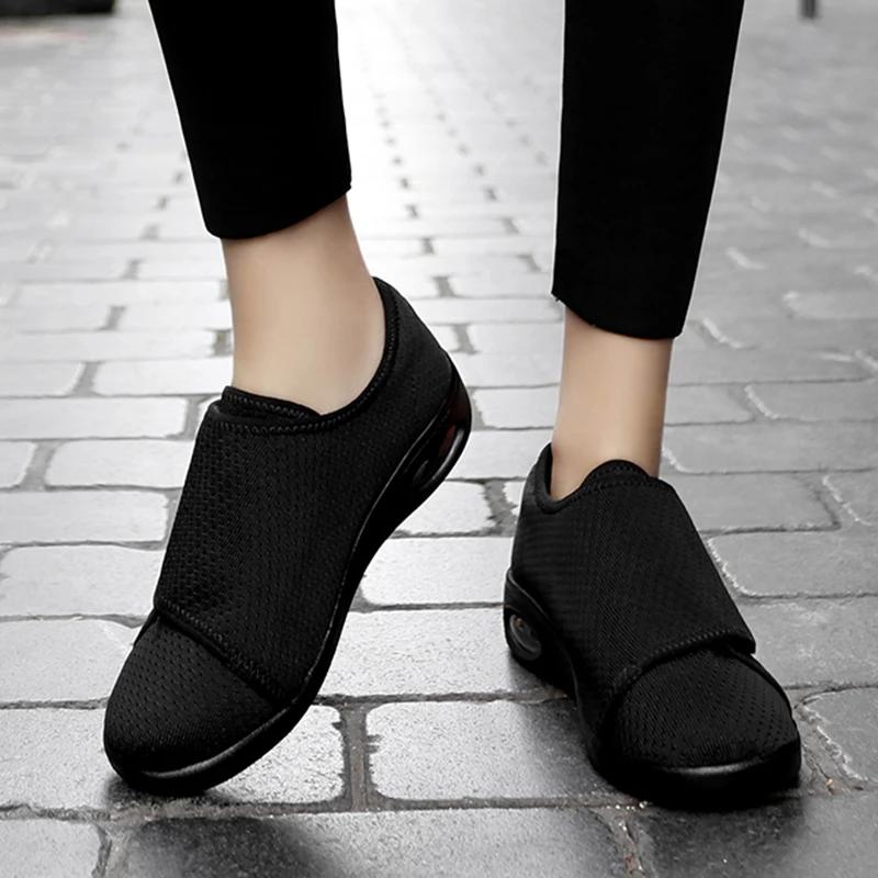 Sneaker Damen Orthopädie Breite Füße Geschwollen Walking Freizeitschuhe Hallux Valgus Anpassen Weich Bequem Diabetikerschuhe für Frauen