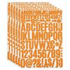 PATIKIL Vinyl Letters and Numbers Sticker 612 Pieces Decals for Mailbox Address DIY Craft Cards Kit, (6 Sheets) Self-Adhesive Signs, (Orange)