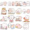 50 Sheets Happy Rabbit Cartoon Journal Stickers - Cute DIY Phone Decor