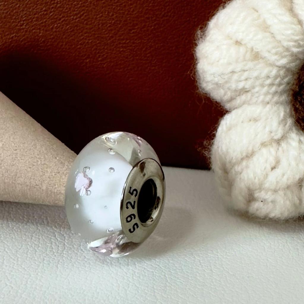 Colorful copper Mini Murano Glass Bead Charms Charm Fits Authentic Bracelets Blue Faceted Murano for Women Necklaces Jewellery