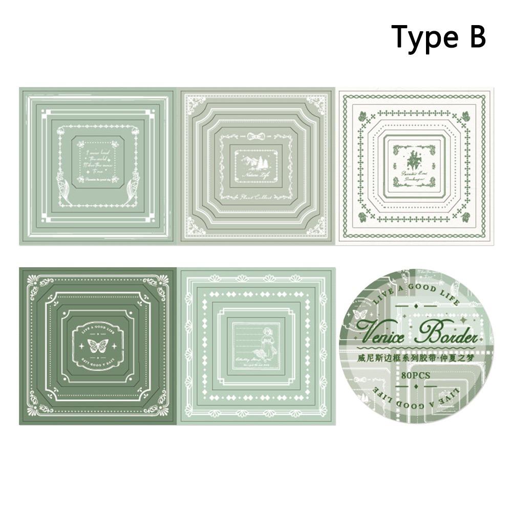 

80Pcs/Roll Handbook Decor Adhesive Stickers Ins Style Diary Decals Artistic Scrapbooking Decals B