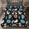 Digital Print Pink Unicorns Beding Set Princes Soft Duvet Cover Set Pilow Cover Flower Unicorn Carton Bed Linen Sets Ropa De Cama Tf85