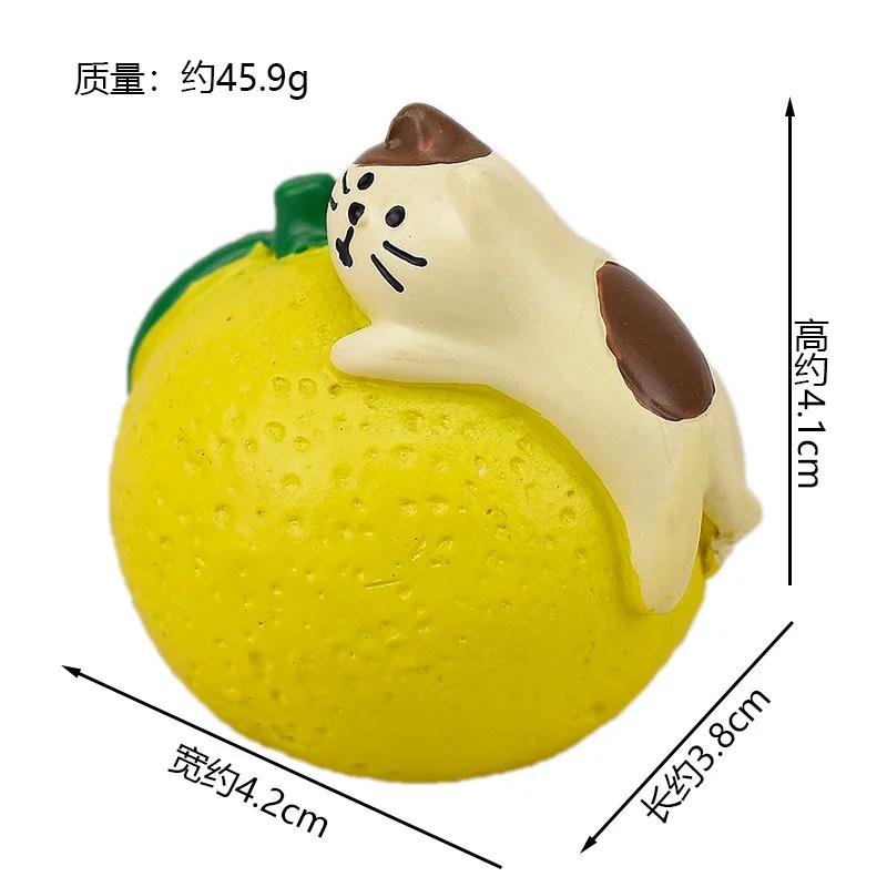 Japanese Groceries Zakka Lucky Tangerine Series Fishbowl Decoration Bath Ornaments Resin Craft Toys Collectible Gifts