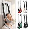 Portable Cervical Traction Kit Upgraded Over Door Neck Device, Adjustable Spine Stretching Harness for Home Care Support System Use, Mount Belt