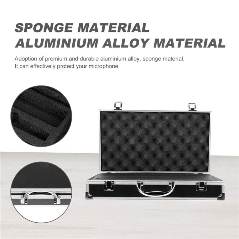Hard Shell Karaoke Storage Case Portable Instrument Box Microphone Carrying Case  Singing