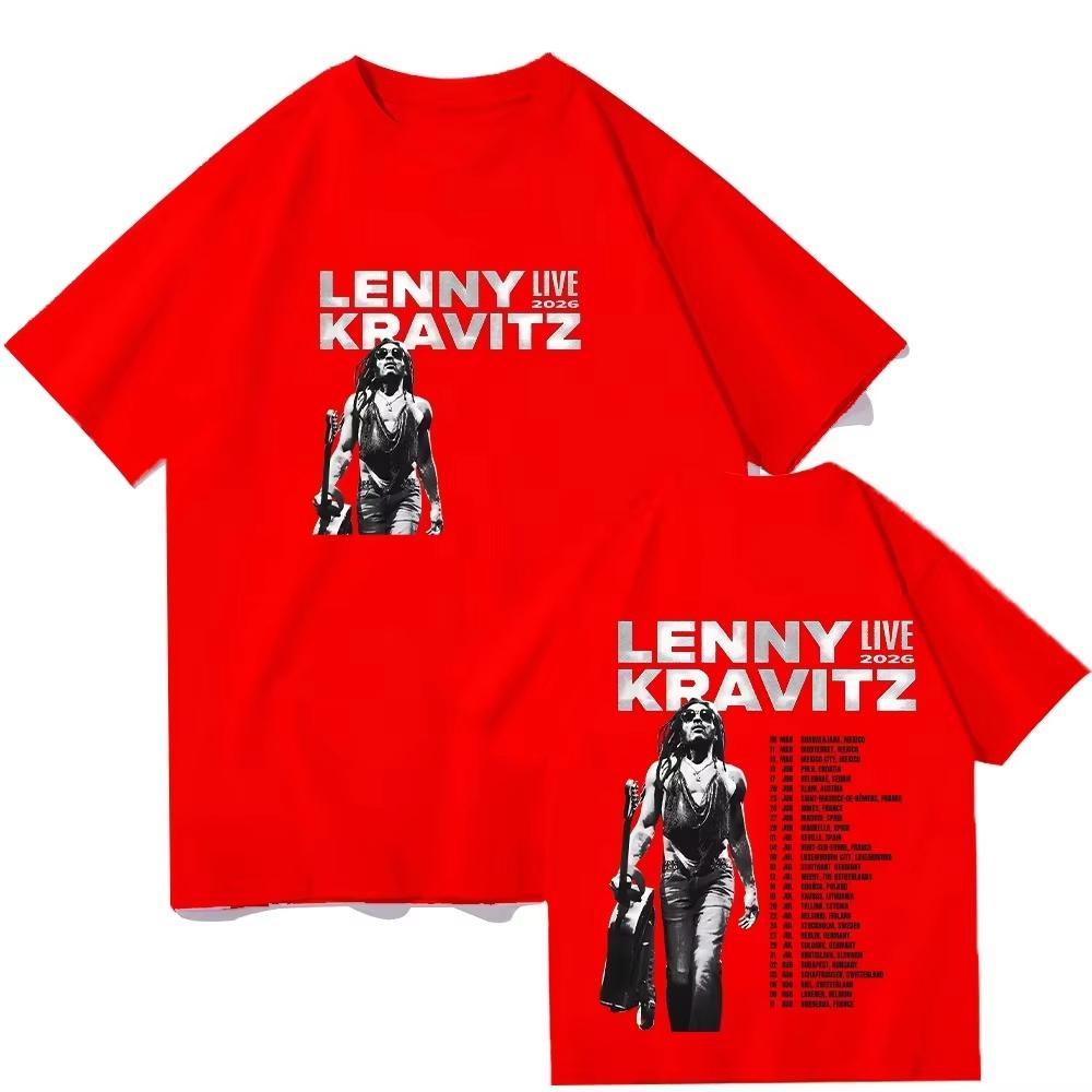 

Lenny Kravitz Live2026 Graphic T Shirt Unisex High Quality T Shirt Fashion Women Short Sleeve Top Punk Music Style Streetwear S