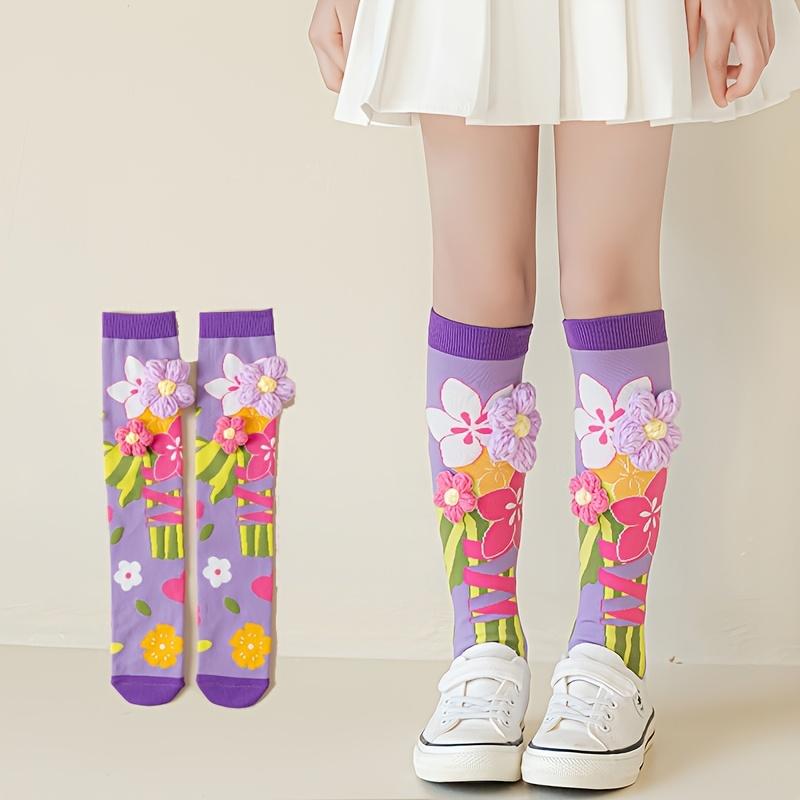 1 Pair of Children's Cute Cartoon Accessory Thigh-high Stockings Princess-style Fashion Dance Stockings for Girls