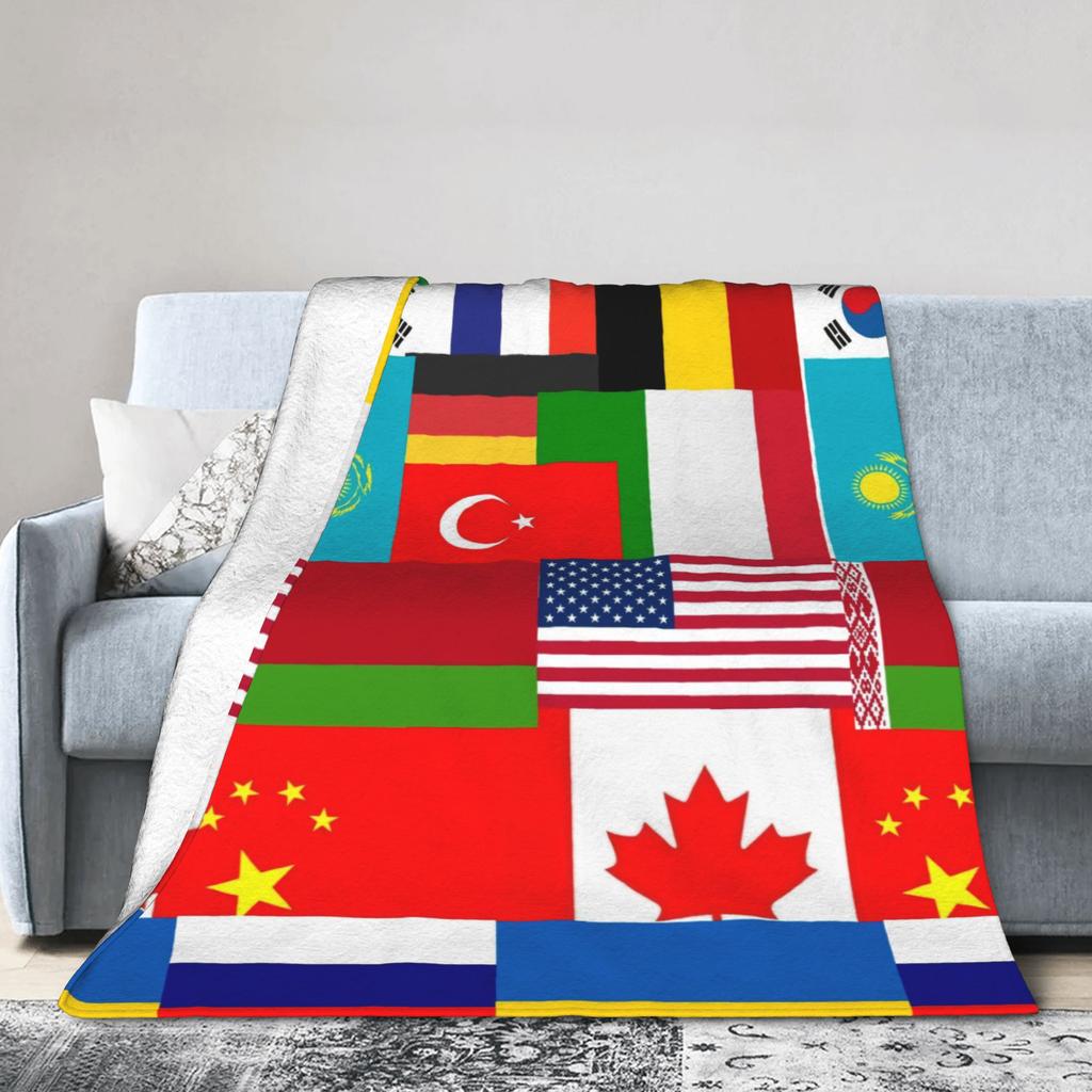 Flags Of All Countries (12) Blanket Quality Warm Soft Throw Blanket Winter Girls Boys Bedroom Comfortable Bedspread