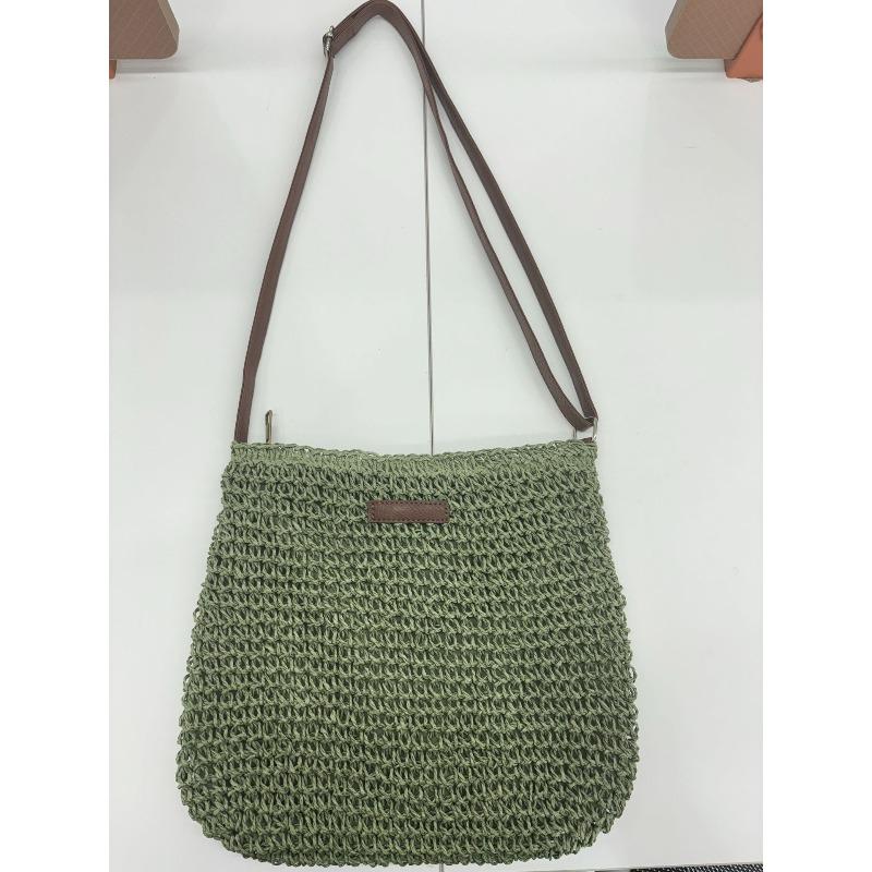 

Large capacity single shoulder zipper straw bag new hand-woven bag versatile messenger bag women s vacation beach bag zipper