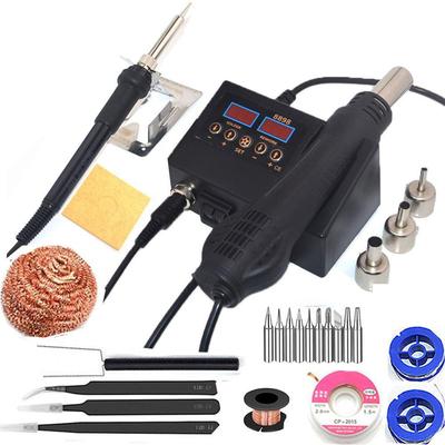 2 In 1 750W Soldering Station LCD Digital Display Welding Rework Station for Cell-phone BGA SMD PCB IC Repair Solder Tools 8898