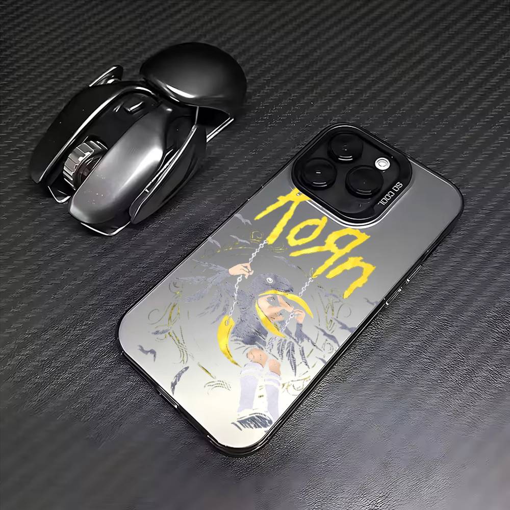 K-KornS Rock Band   Phone Case For iPhone17,16,15,14,13,12,11 Plus,Pro Max Colored Silver Plated Inside Cover