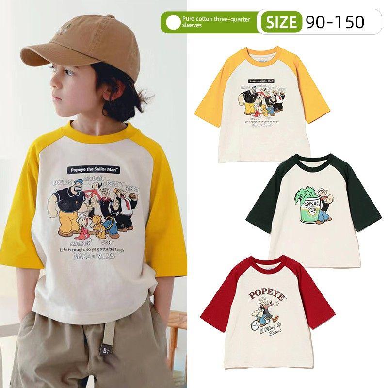 Children's Clothing Sleeve Spring and Autumn Cartoon Japanese T-shirt