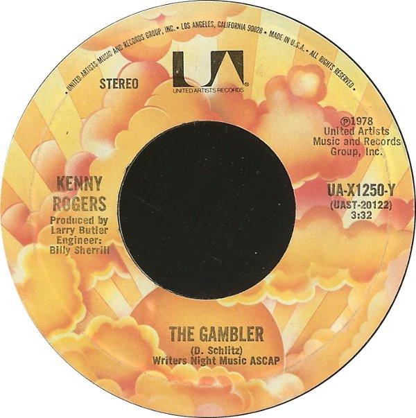 

7inch Record KENNY ROGERS - The Gambler / Momma s Waiting UAX1250Y United Artists 1978 US Folk Used