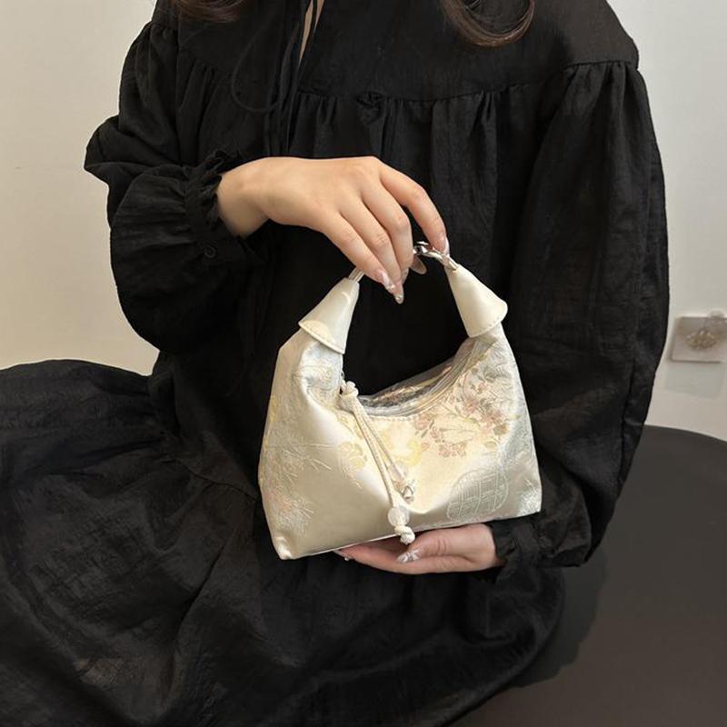 Chinese Style Fine Embroidery Ladies Handbags 2025 Summer  Shoulder Bag Crossbody Daily Party Tote Handbag For Women