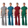 Unisex Nurse Scrub Suit with Polo Collar - Breathable & Neutral Design for SPA & Wellness