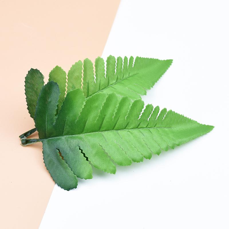 10PCS DIY Decorative Flowers Wreaths Wedding Home Decor Accessories Artificial Plants Silk Leaf Gifts Box Fake Leaves Needlework