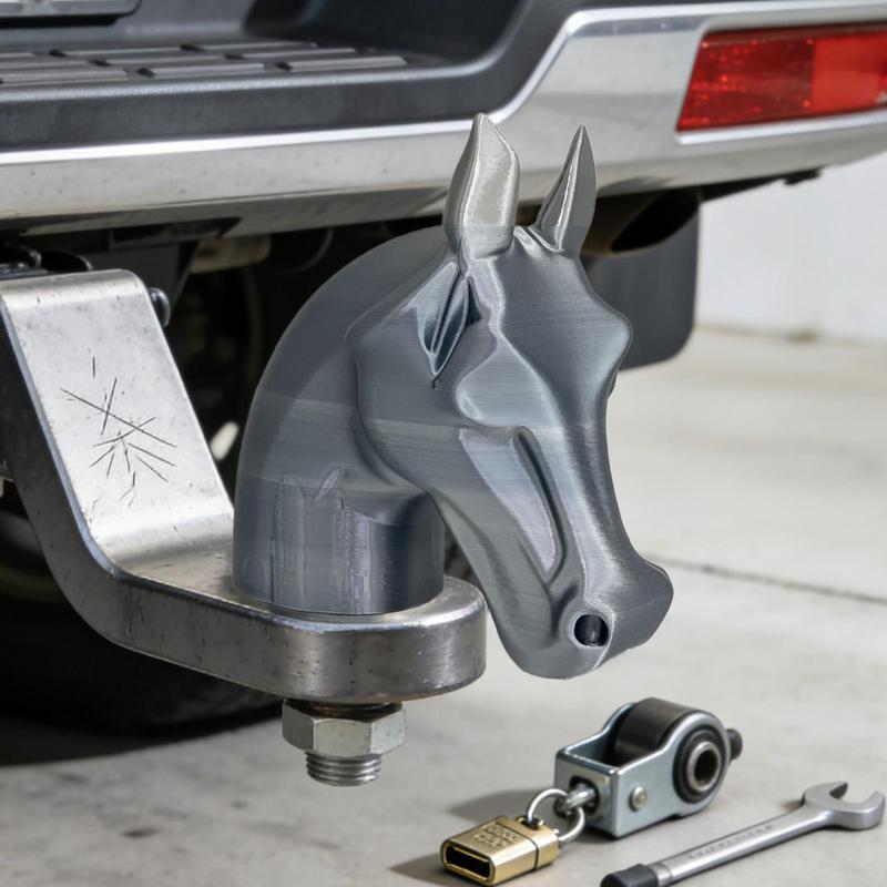 Trailer Hitch Dust Cover Exterior Decorative Horse Head Caps Trailer Hitch Receiver Cover For Cars Sedans Trucks Road Trips