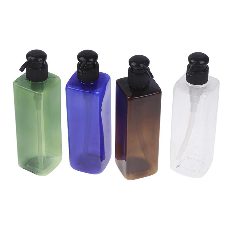 250Ml Square Hand Pump Soap Liquid Dispenser Shampoo Conditioner Bodysoap Gel Pump Bottle Bathroom Empty Lotion Container