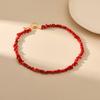 Irregular Red Gravel Ethnic Vacation Beach Fashion Necklace For Women