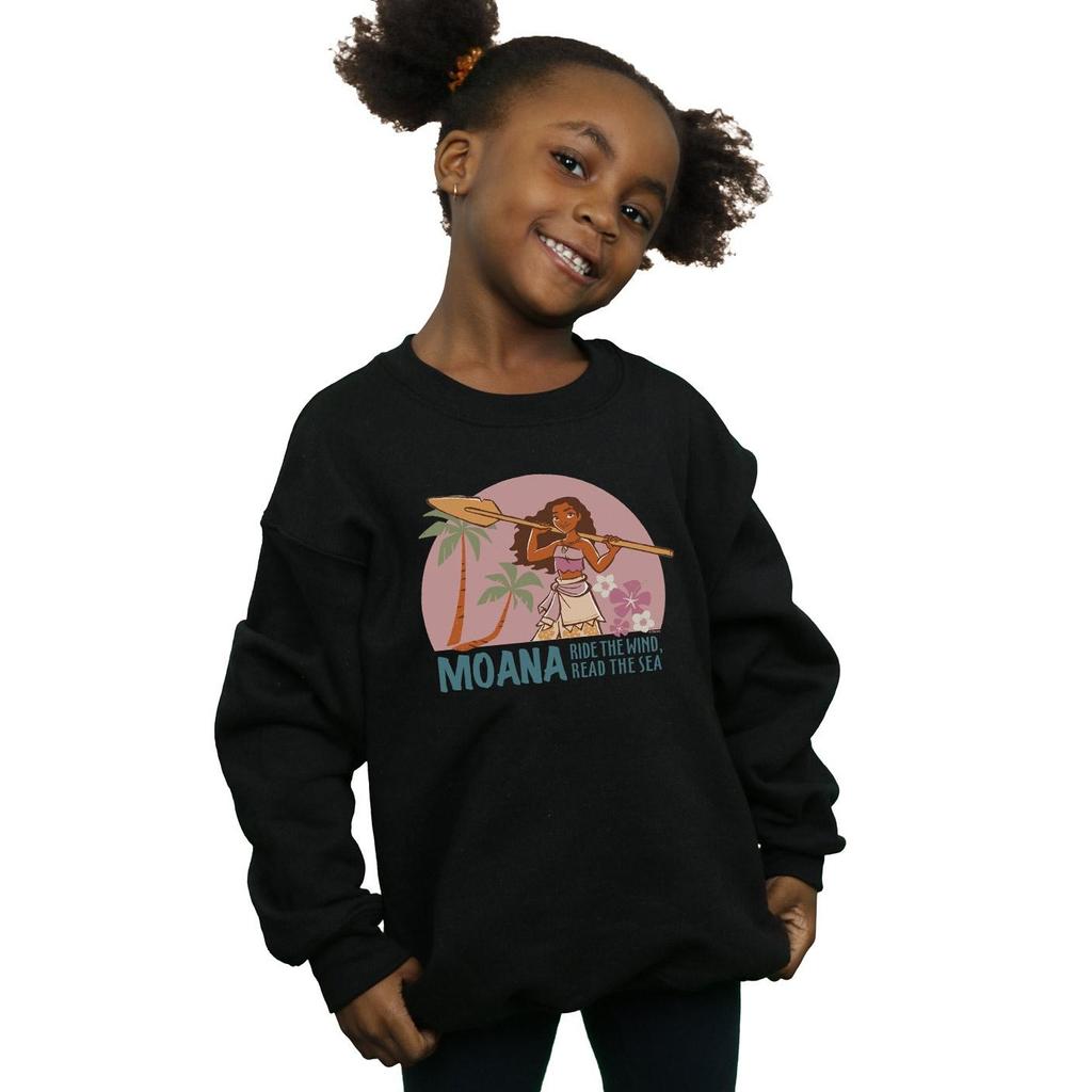 Disney Girls Moana Read The Sea Sweatshirt