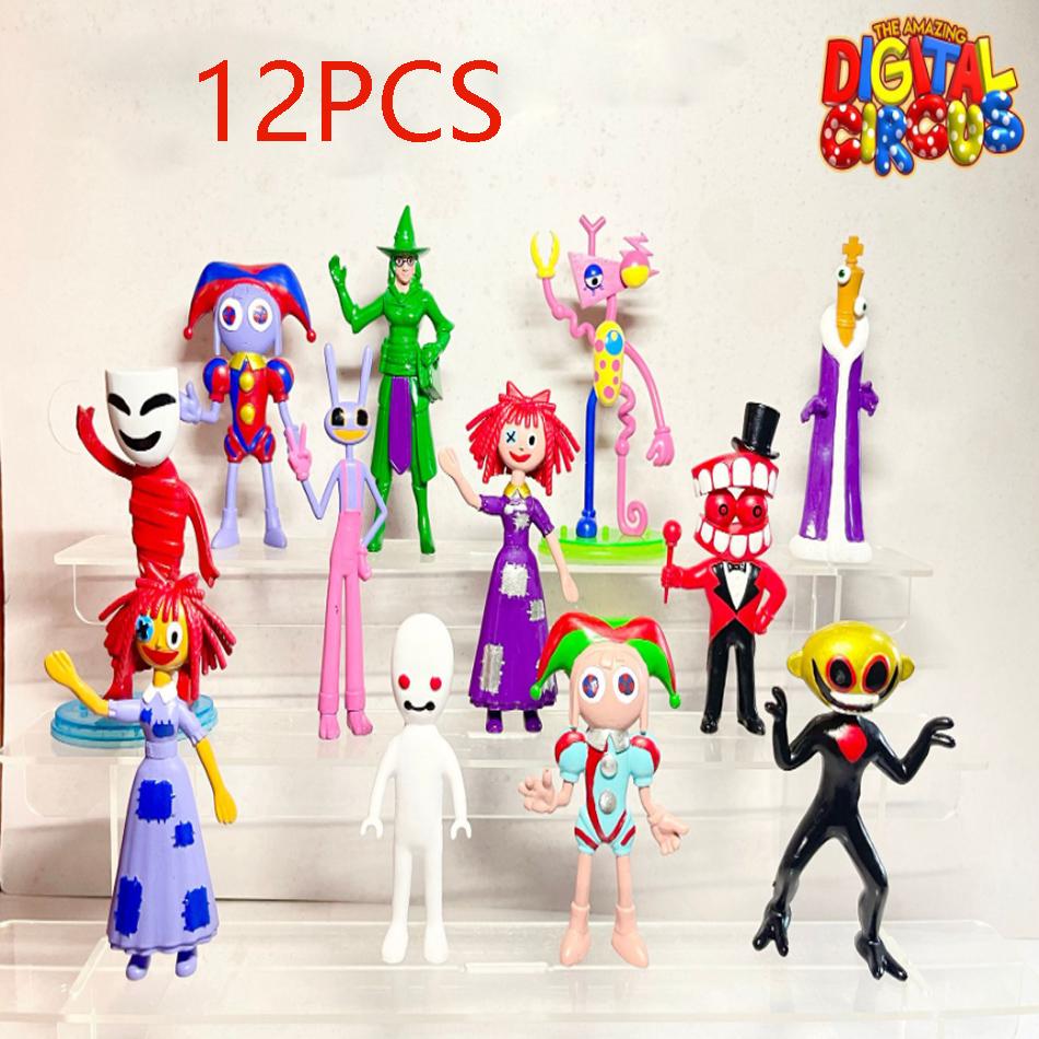 8PCS the Amazing Digital Circus Model Toys Cartoon Art Hobbies Reward Anime Gifts for Children Cartoon Decoration Accessories