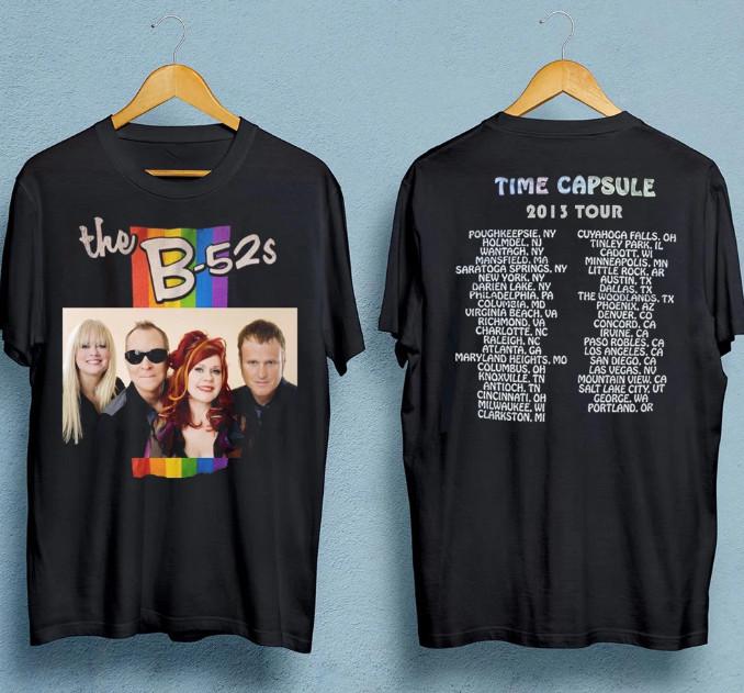 The B-52s band Double-sided T-shirt Black Cotton Tee All Sizes XL