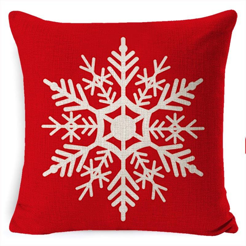 New Christmas Pillowcase Cushion Car Waist Protector Bedside Pillowcase Christmas Linen Pillowcase
