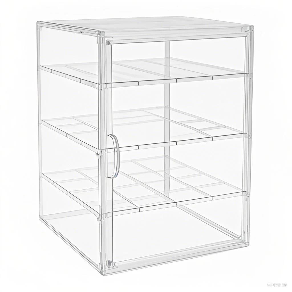 Четырехъярусная прозрачная акриловая витрина для хлеба регулируемый разборный шкаф для выпечки разных размеров 10200₽