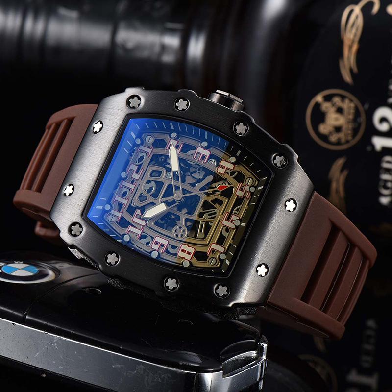 Barrel-Shaped Unisex Quartz Watch with Hollow Non-Mechanical Pointer and Single Calendar