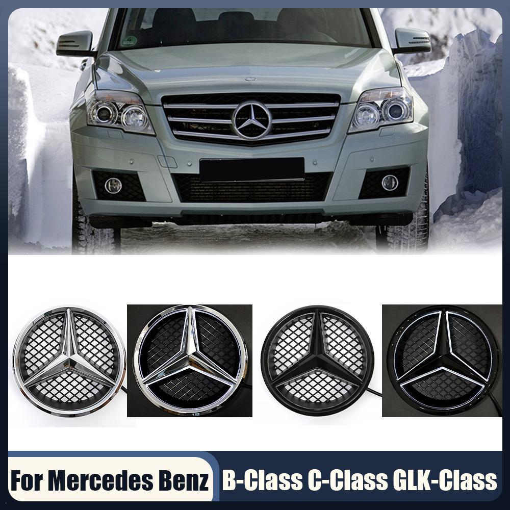 Auto Frontgrill beleuchtetes Logo Stern LED Emblem Licht Abzeichen für Mercedes Benz W245 W204 X204 2008-2014