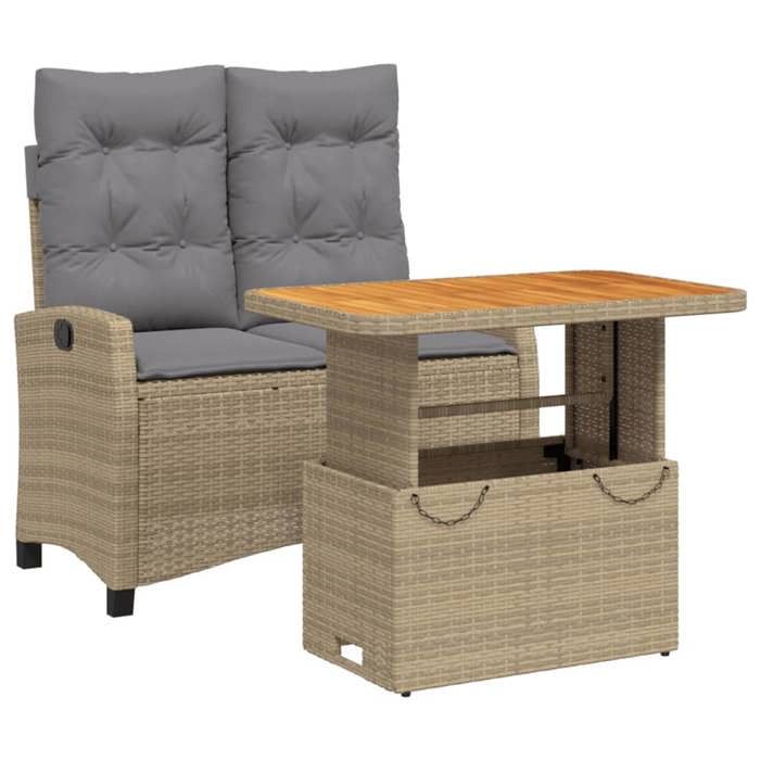 VidaXL Ensemble à Manger de Jardin avec Coussins 2 pcs, Table de Terrasse, Ensemble de Meubles de Patio, Mobilier 3277430