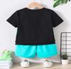 2025 Summer New 2-piece Children's Cartoon Short Sleeved Shorts, Cute Children's Clothing, Sportswear, Comfortable, Soft, Breath