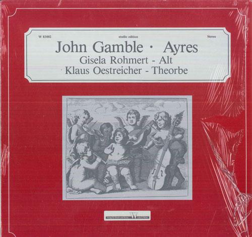 

LP Record GISELA ROHMERT, KLAUS OESTREICHER - John Gamble Ayres W83002 VERLAG FUR MUSI 1983 Germany Classical Used