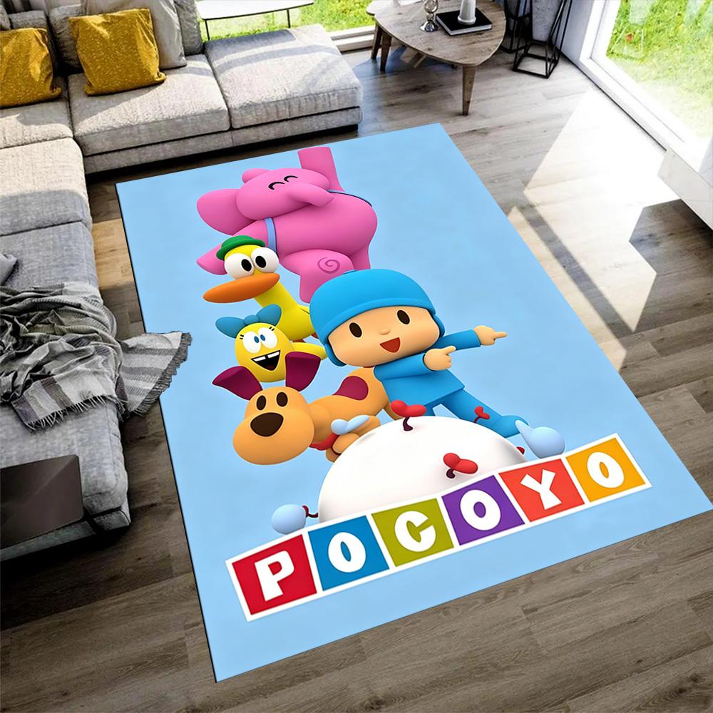 Pocoyo Floor Mat Suitable for Living Rooms Study room Outdoor Hallway Antislip Carpet Decorate Offices Gift for Festivals