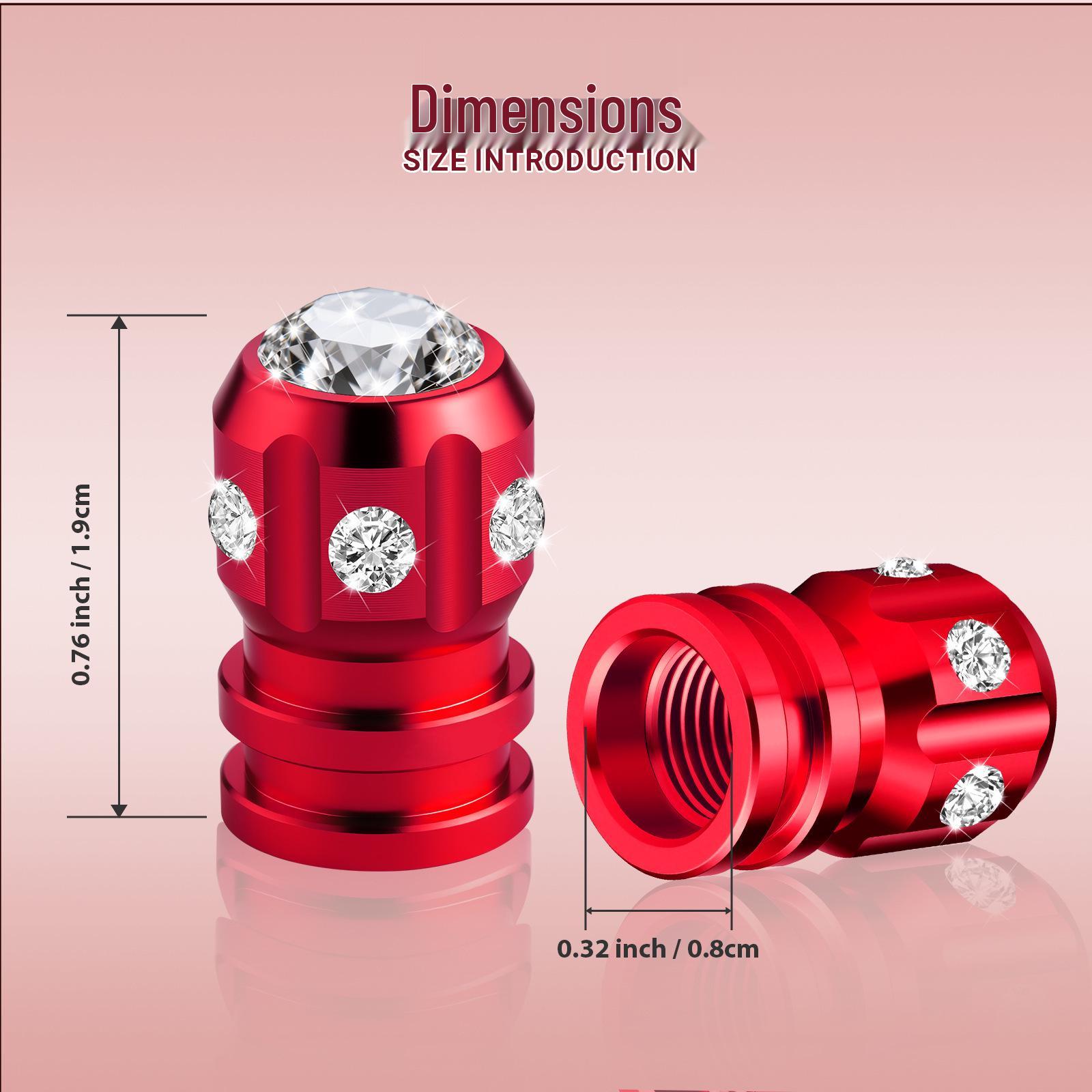 Rhinestone Metal Leakproof Universal Tire Valve Stem Cap