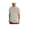 Simple Versatile Comfortable Skin-Friendly Solid Color Letter Short Sleeve T-Shirt Men Tops Off-White HJ3457-133