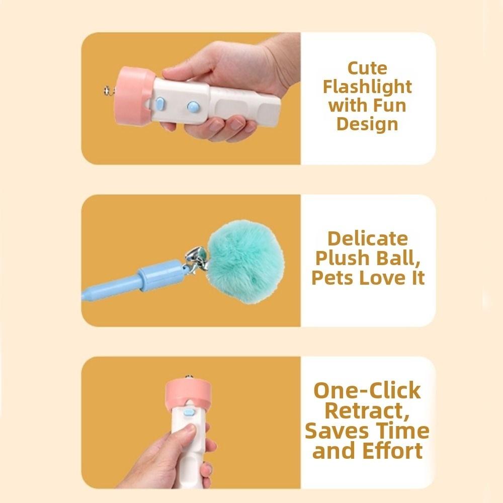 Long-Lasting Electric Cat Teaser USB Retractable Cat Teaser Launcher Toy Cat Exercise