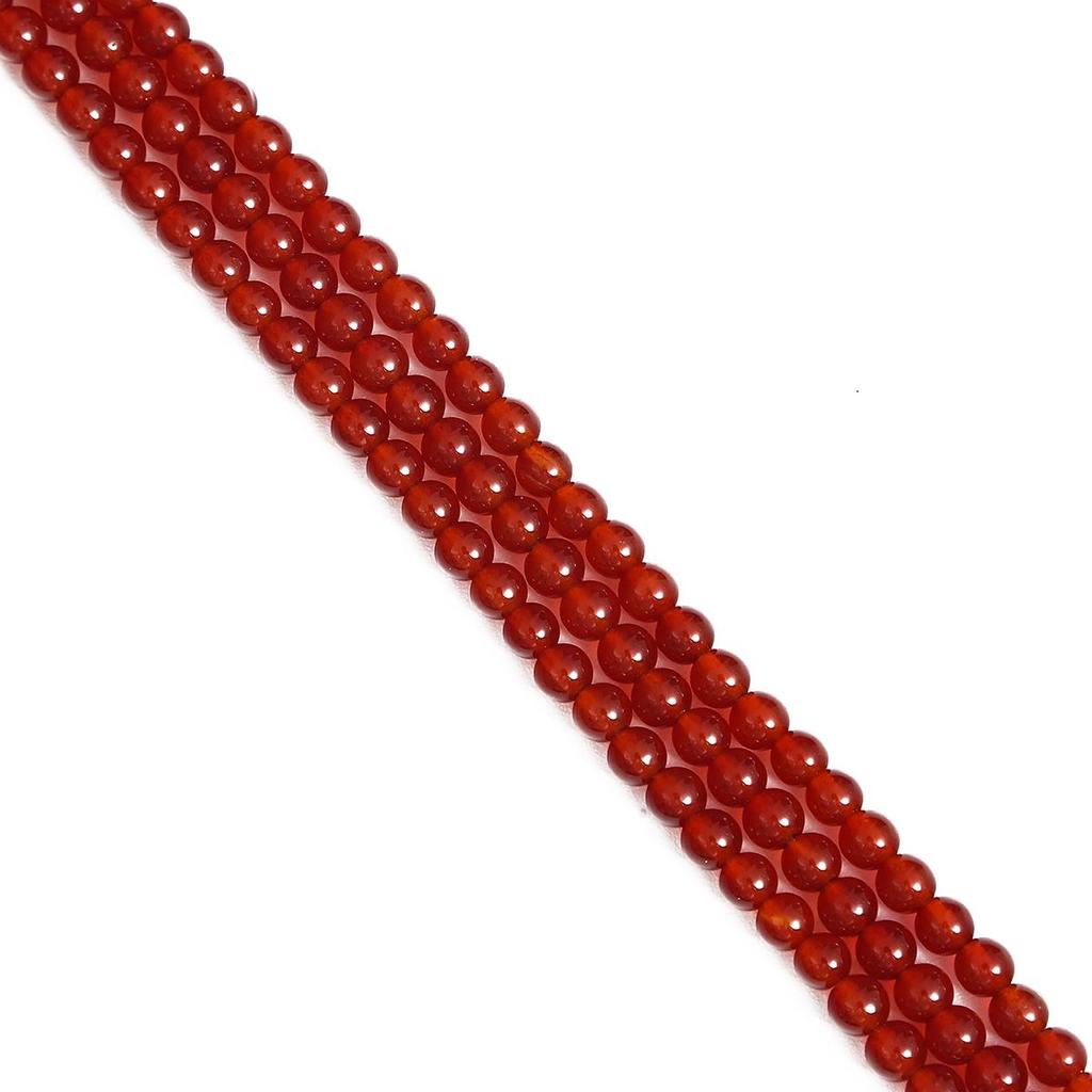 4-14mm/47-92Pcs Natural Red Agate Round Stone Beads For Jewelry Making DIY Bracelet Necklace