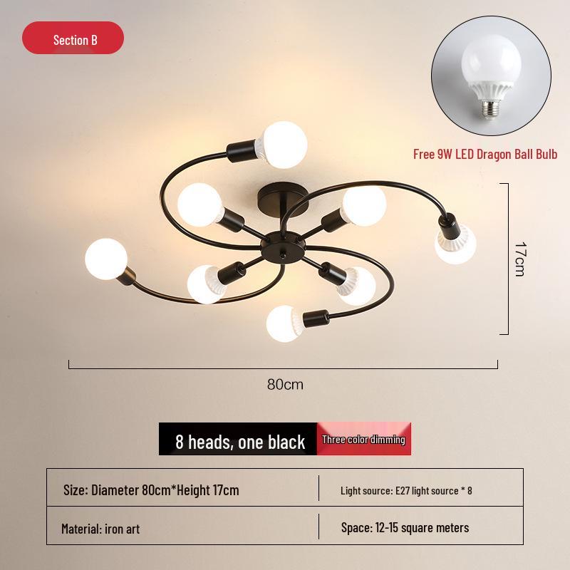 Nordic LED Ceiling Light: Modern Minimalist Design for Bedrooms & Living Rooms